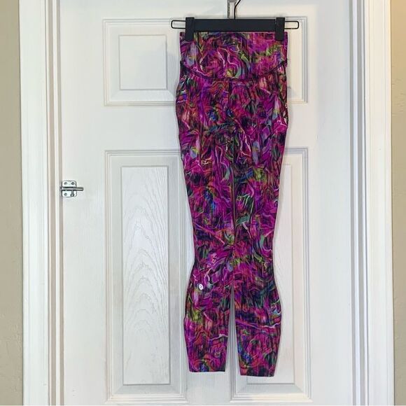 Lululemon Fast and Free High-Rise Tight 25" Size 0 Hyper Flow Pink Multi - Picture 9 of 9